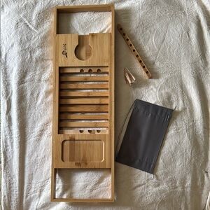 Nature Gear bamboo bathtub tray.